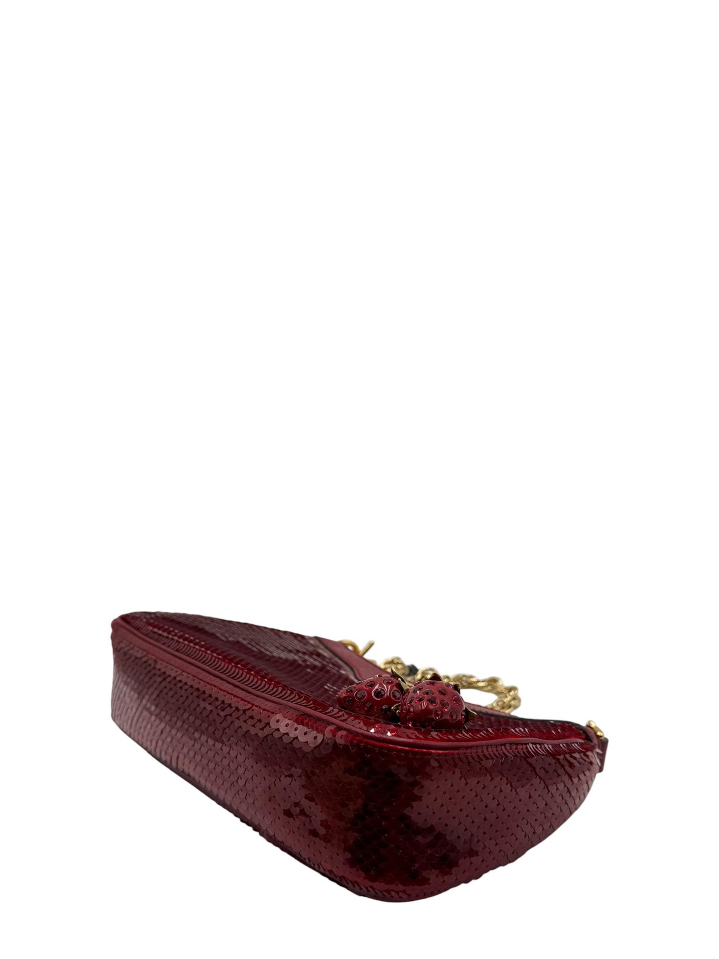 GUCCI OPHIDIA RED FABRIC SHOULDER BAG