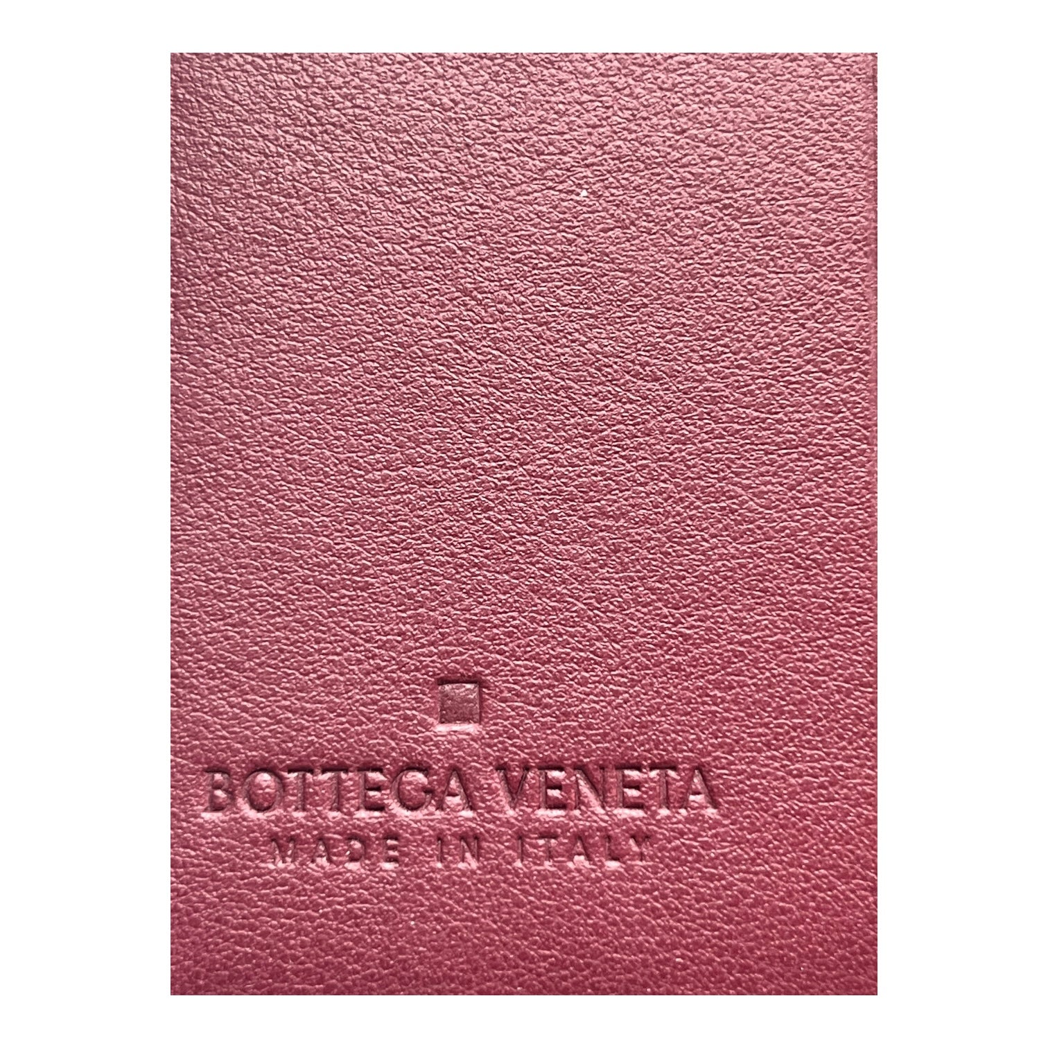 BOTTEGA VENETA WINE RED LEATHER PASSPORT HOLDER