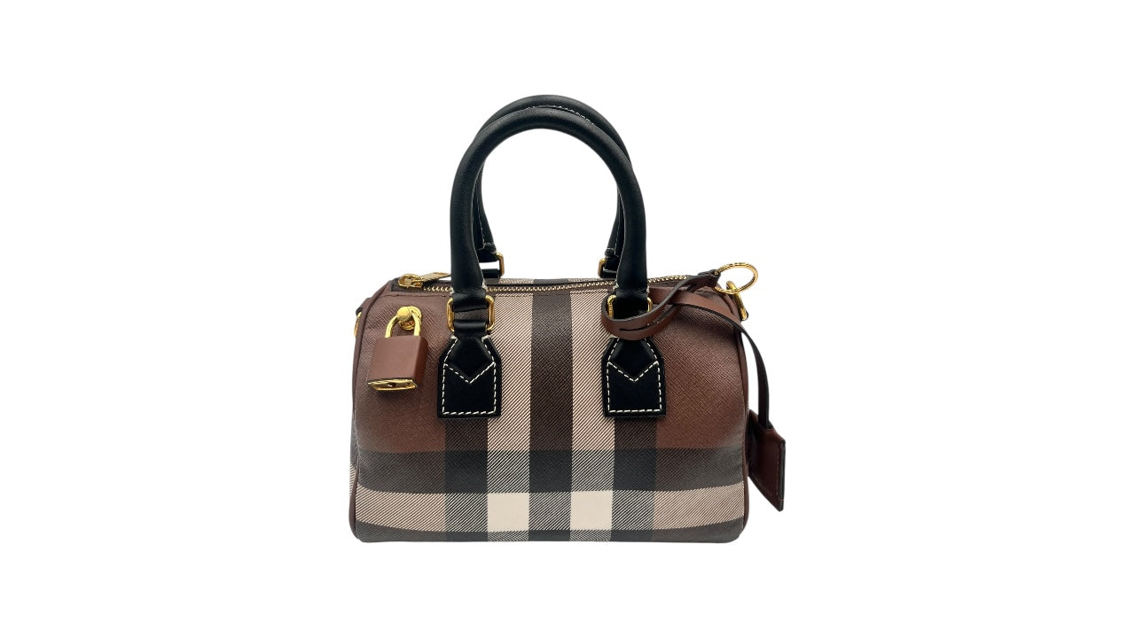 BURBERRY MINI CHECK BOWLING BAG