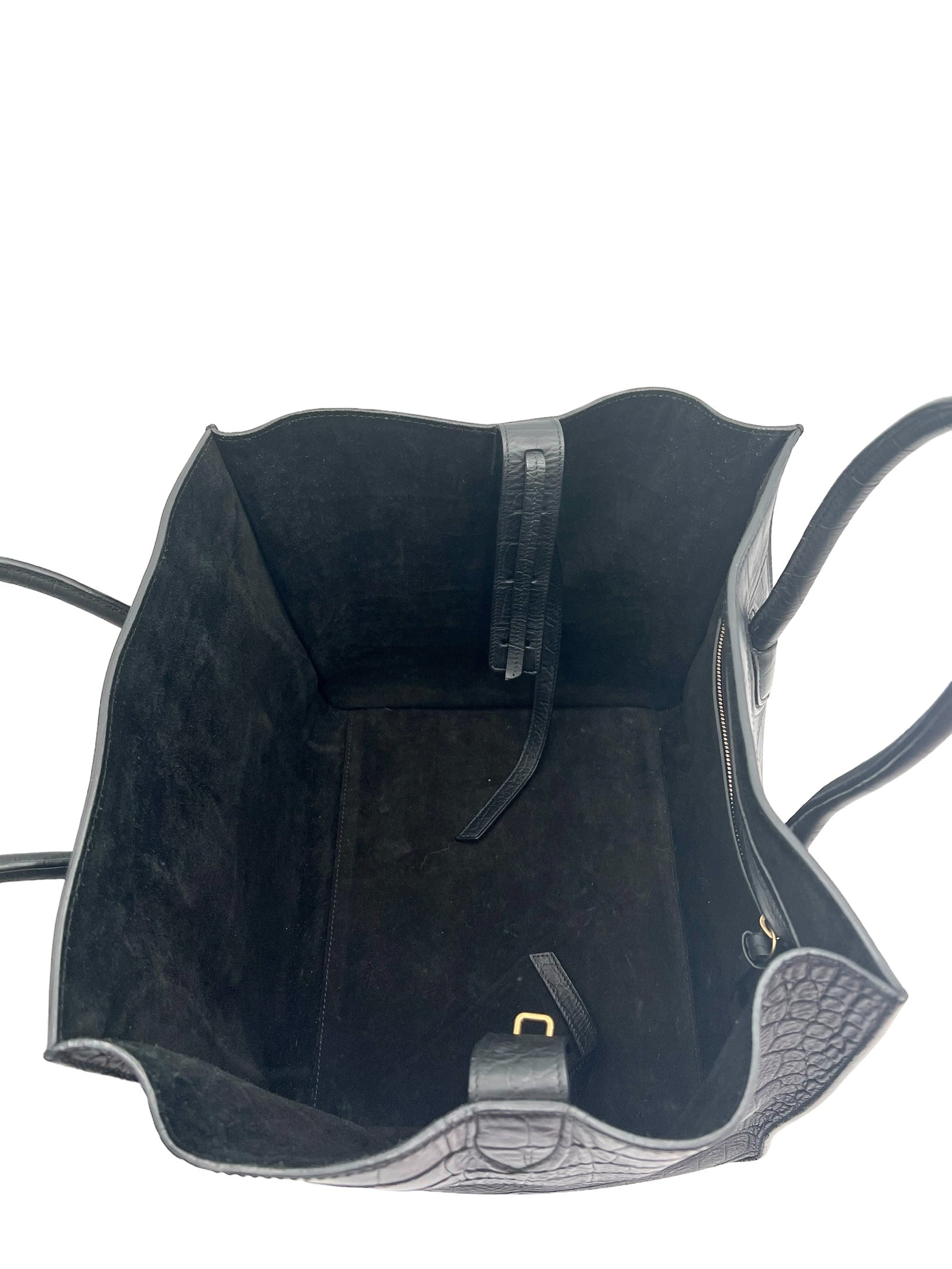 CELINE PHANTOM CROCODILE BAG BLACK