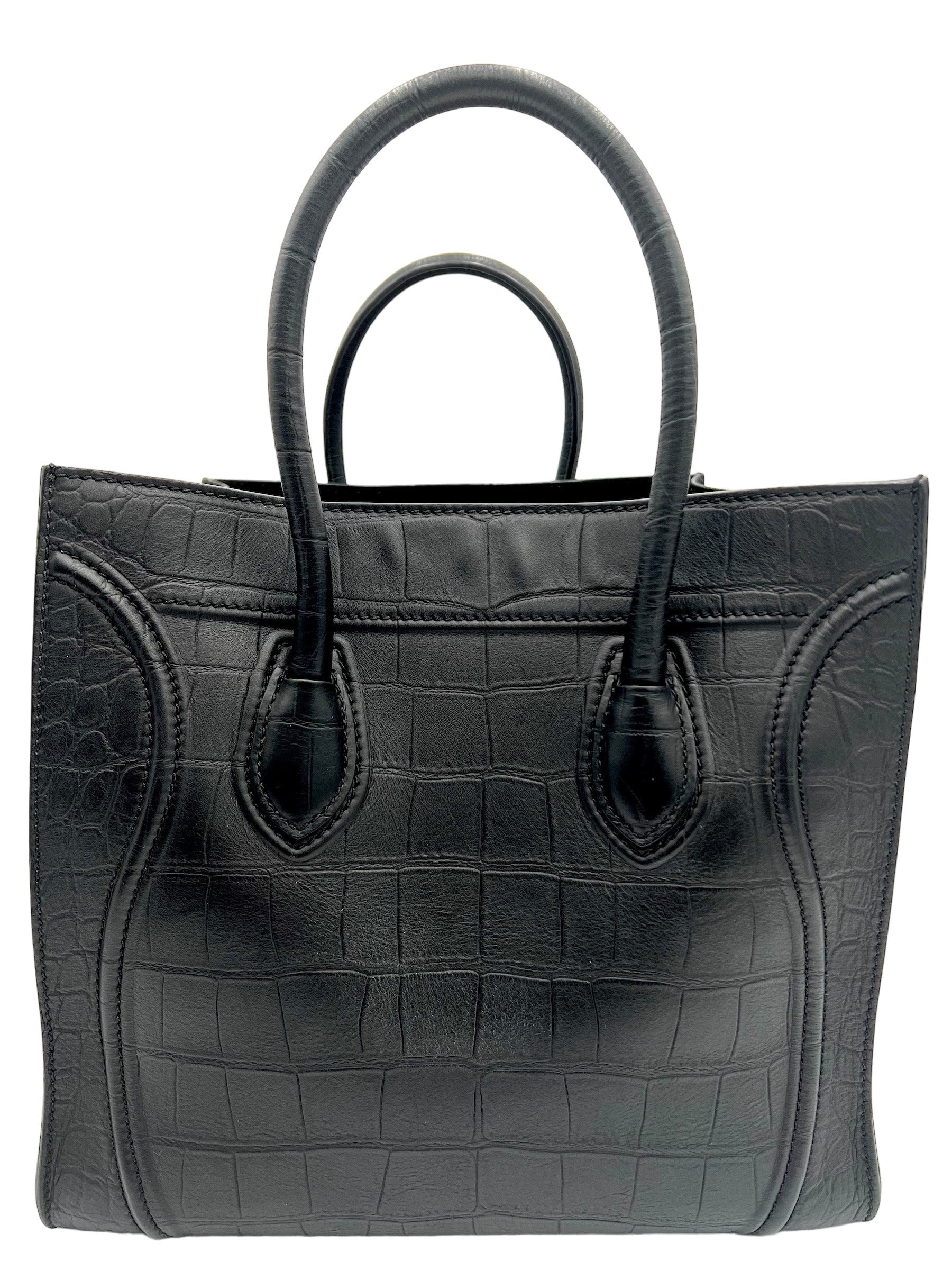CELINE PHANTOM CROCODILE BAG BLACK