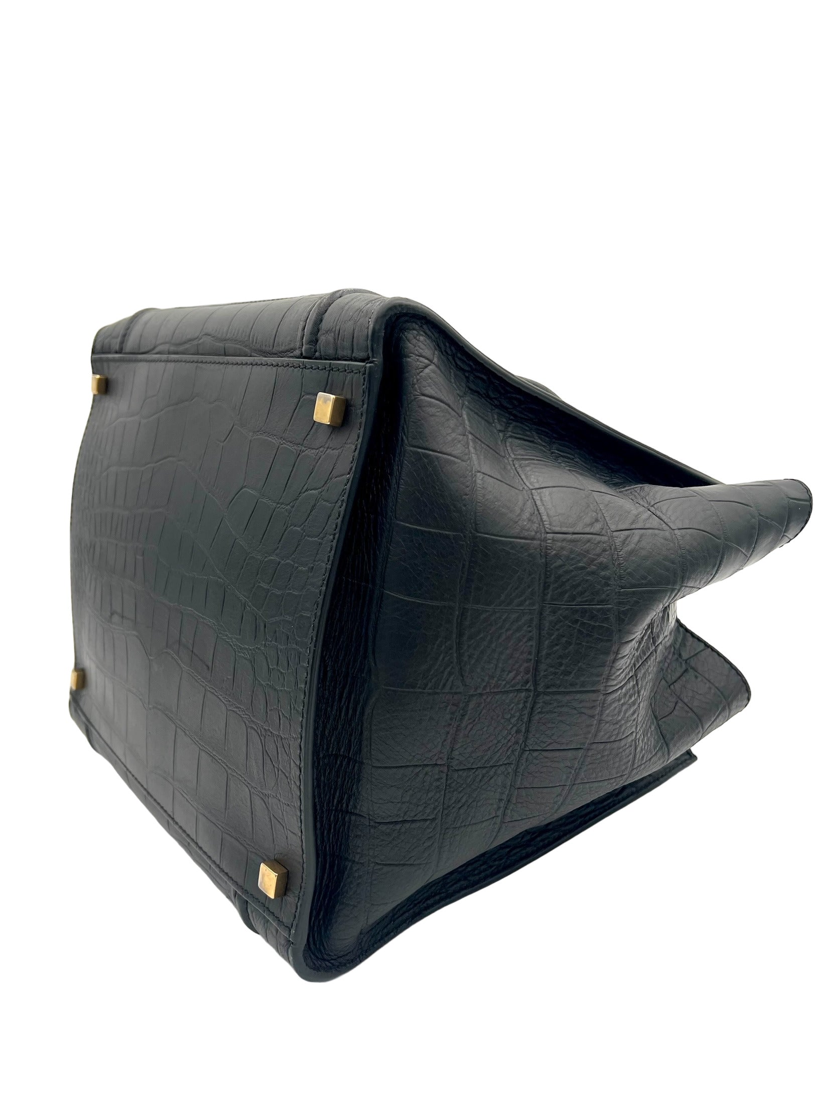 CELINE PHANTOM CROCODILE BAG BLACK