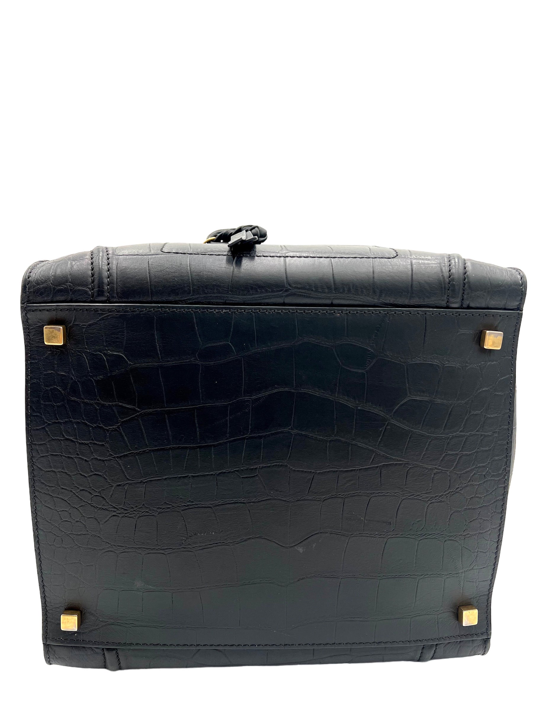 CELINE PHANTOM CROCODILE BAG BLACK