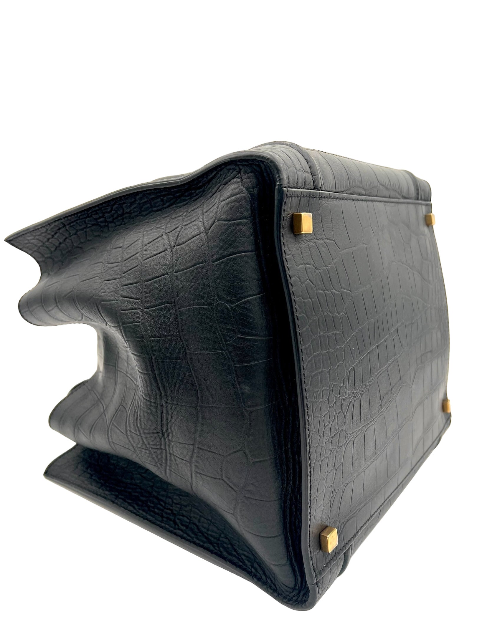 CELINE PHANTOM CROCODILE BAG BLACK