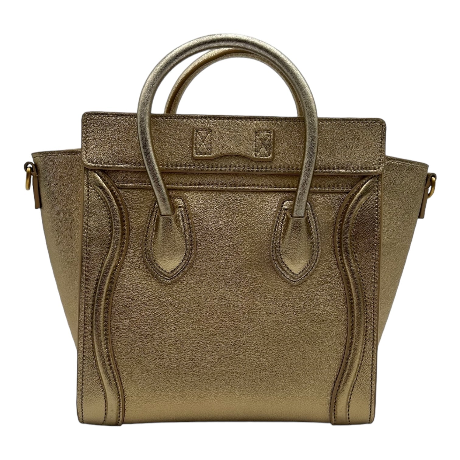 CELINE NANO LUGGAGE BAG GOLD