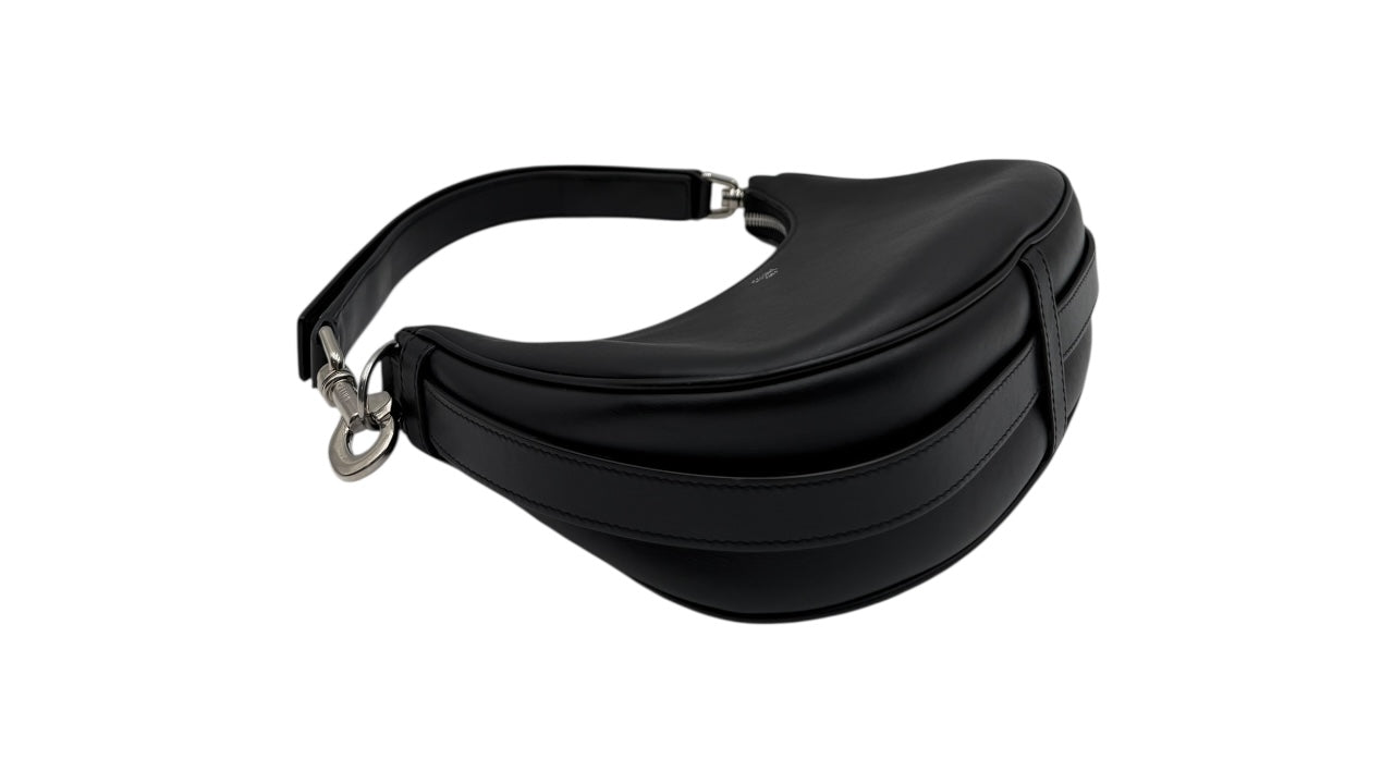 CELINE AVA LEATHER HANDBAG IN BLACK