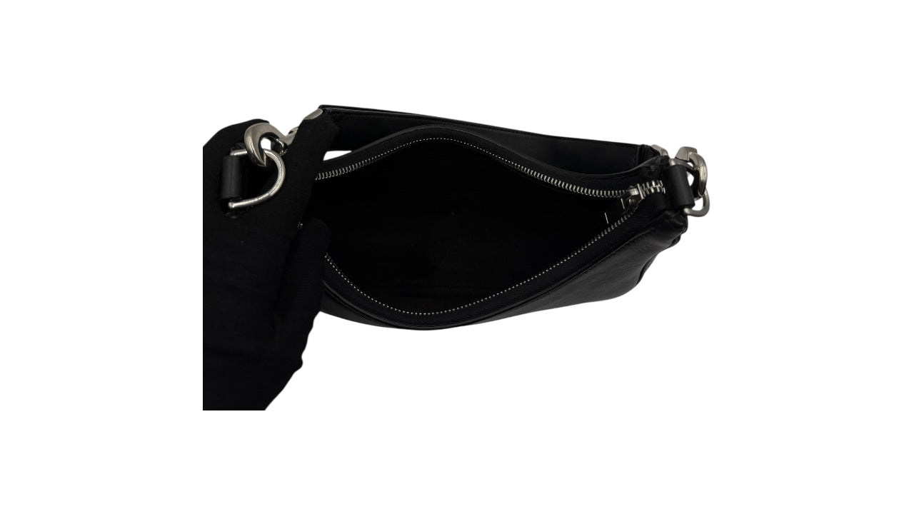 CELINE AVA LEATHER HANDBAG IN BLACK