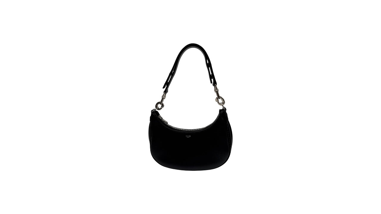 CELINE AVA LEATHER HANDBAG IN BLACK