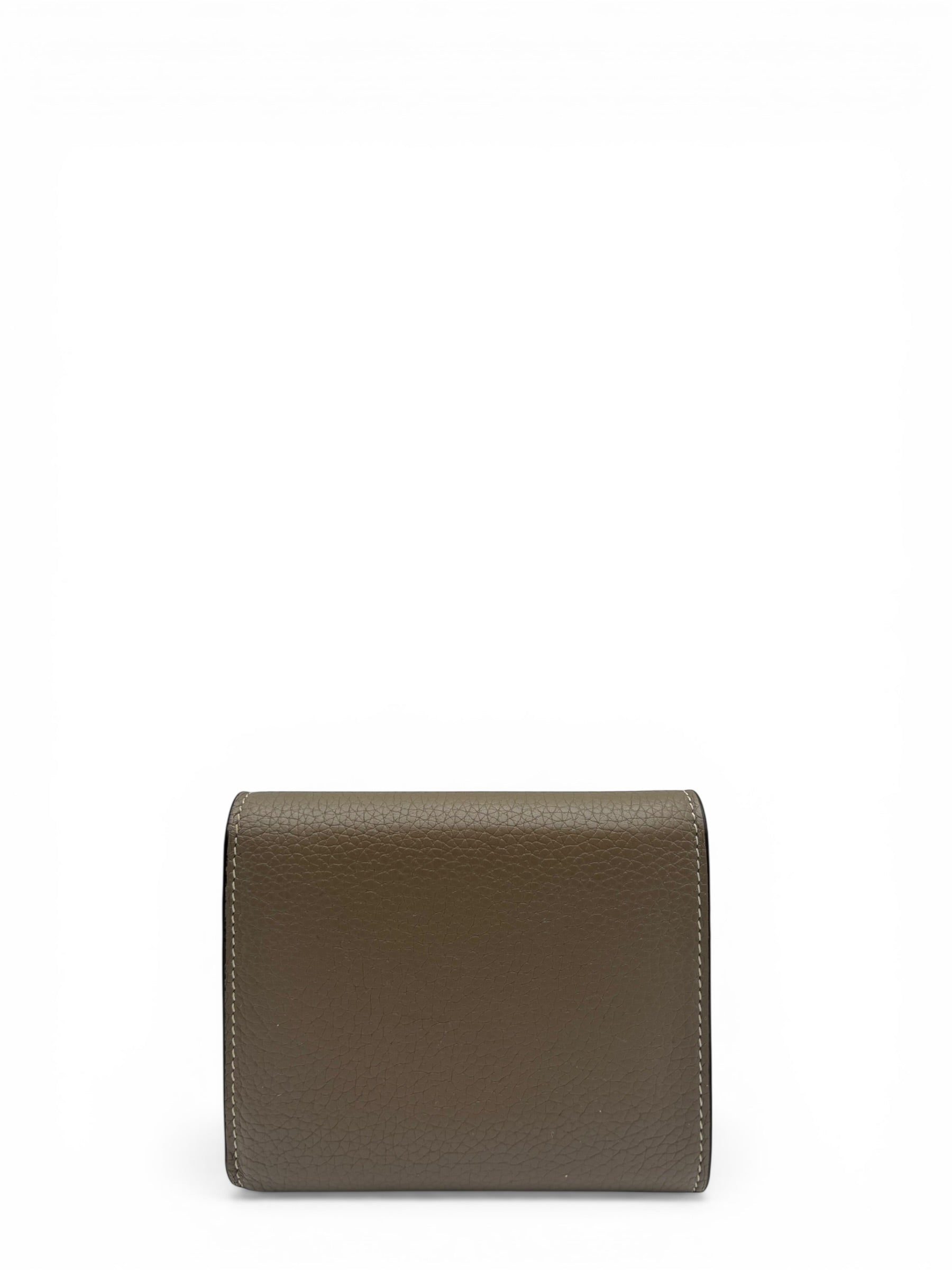 CELINE GREY LEATHER COMPACT WALLET