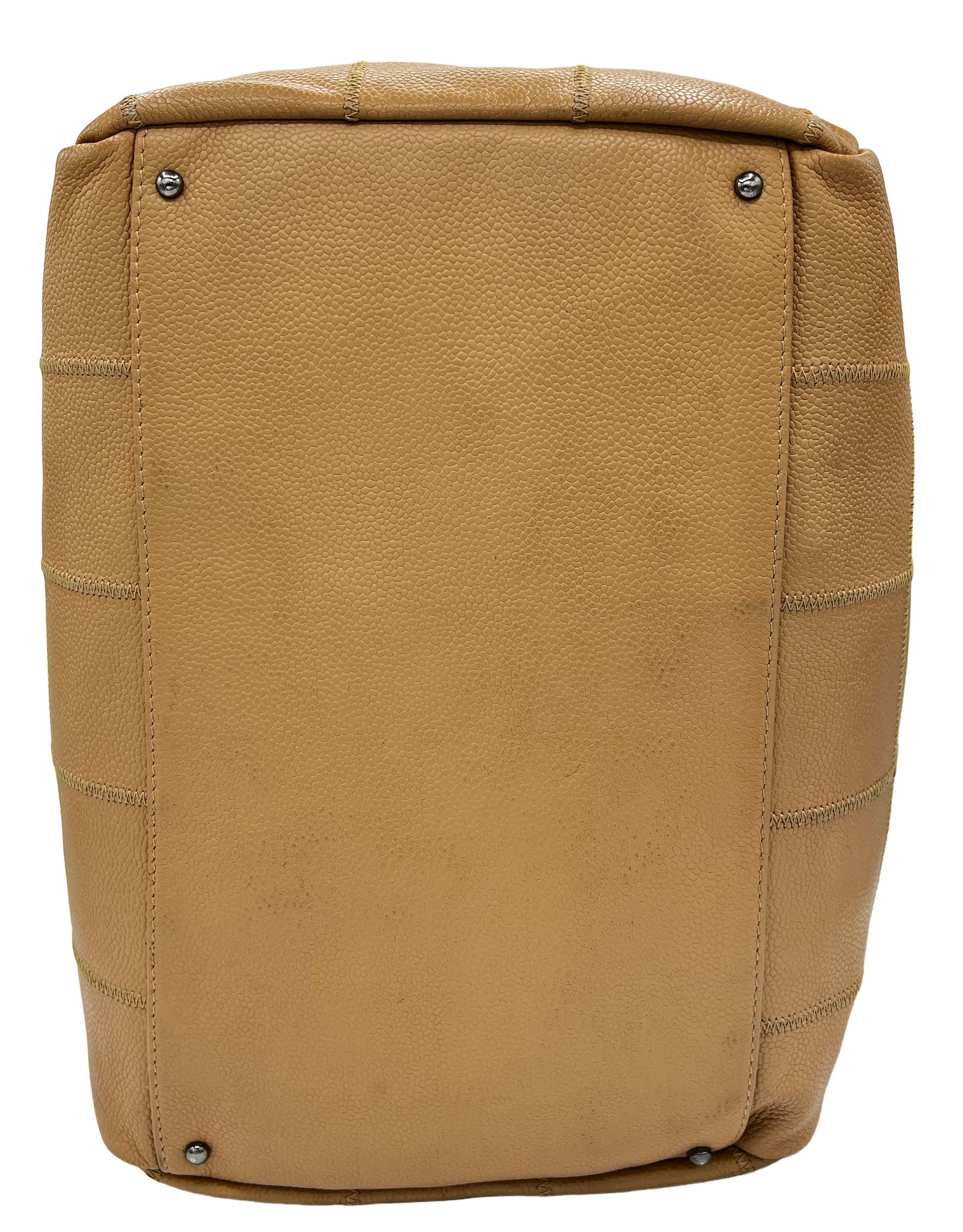 BOLSO BOWLING CHANEL DE BECERRO CAVIAR BEIGE