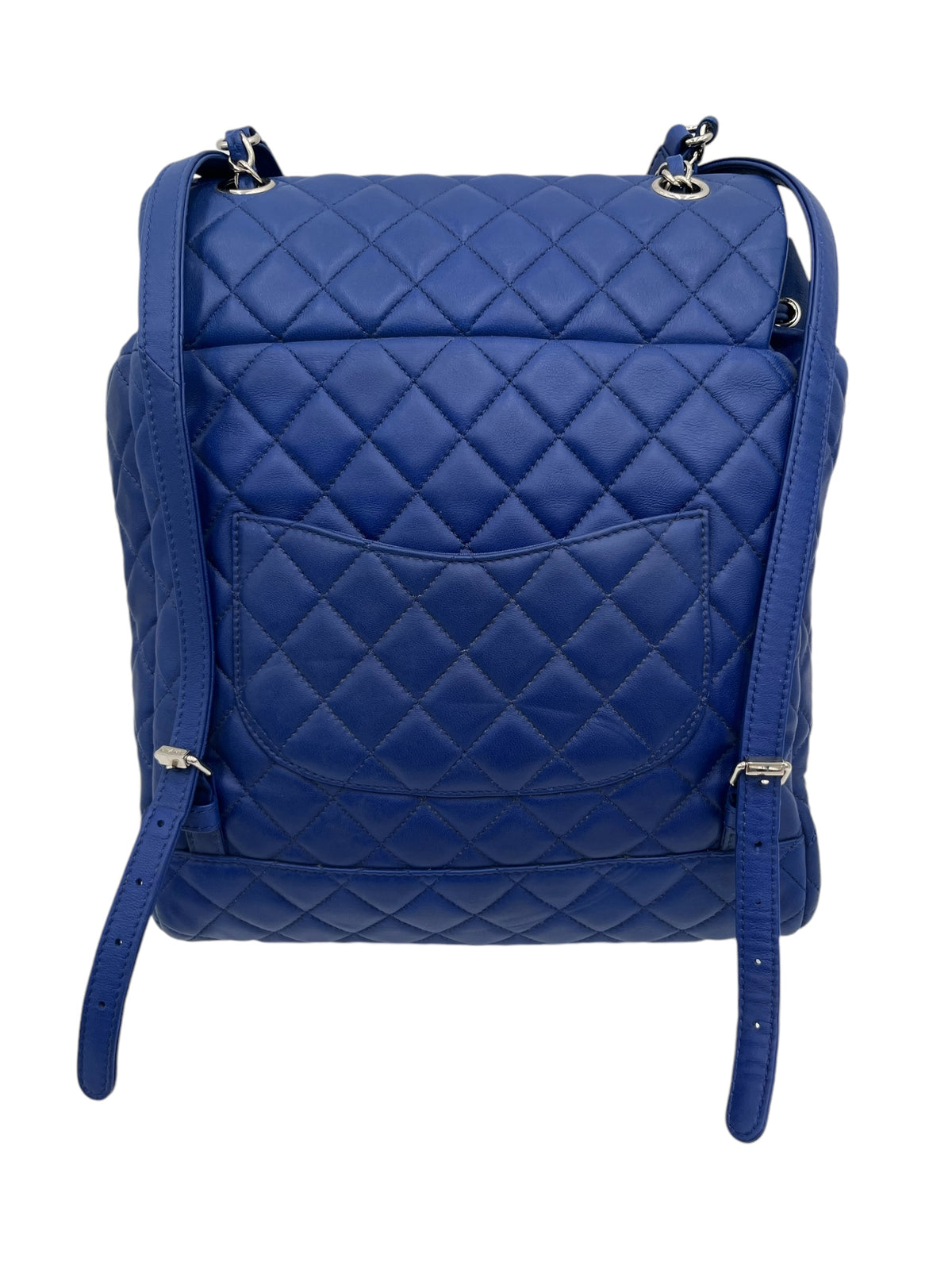 Chanel Urban Spirit Backpack in blue chevron-quilted lambskin leather Chanel Blue Quilted Lambskin Small Urban Spirit Backpack  main image 3