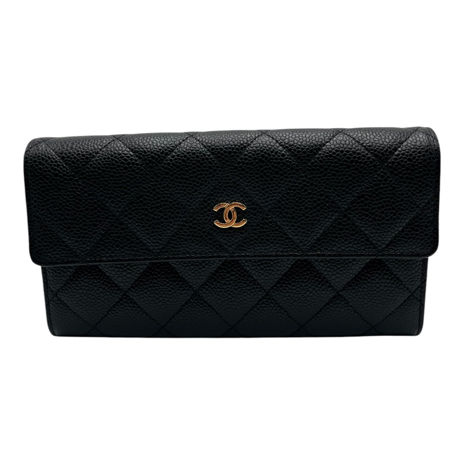 CHANEL BLACK CAVIAR CC WALLET