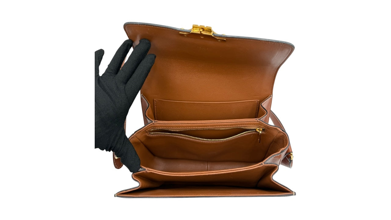 DIOR BOBBY BROWN CALFSKIN LEATHER CROSSBODY BAG