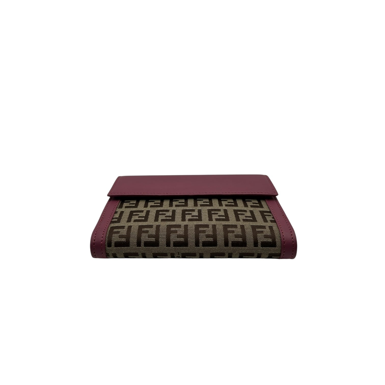 FENDI ZUCCHINO FF LOGO CANVAS WALLET