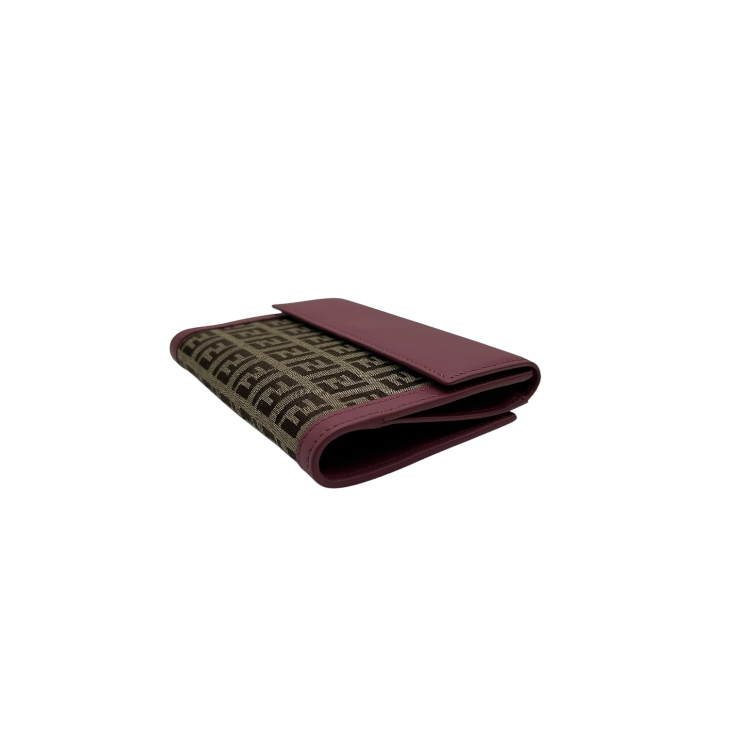 FENDI ZUCCHINO FF LOGO CANVAS WALLET