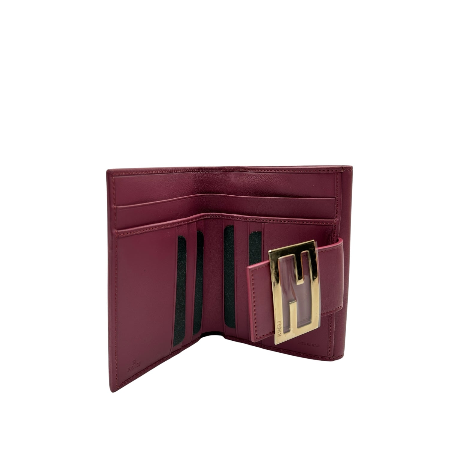 FENDI ZUCCHINO FF LOGO CANVAS WALLET