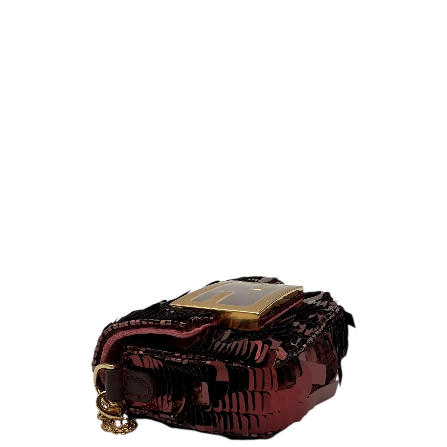FENDI CHAIN BAGUETTE CHARM BAG SEQUINS NANO