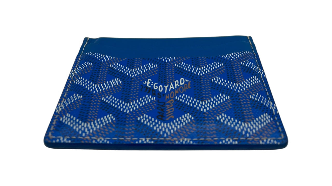 GOYARD ST SULPICE BLUE CANVAS CARD HOLDER