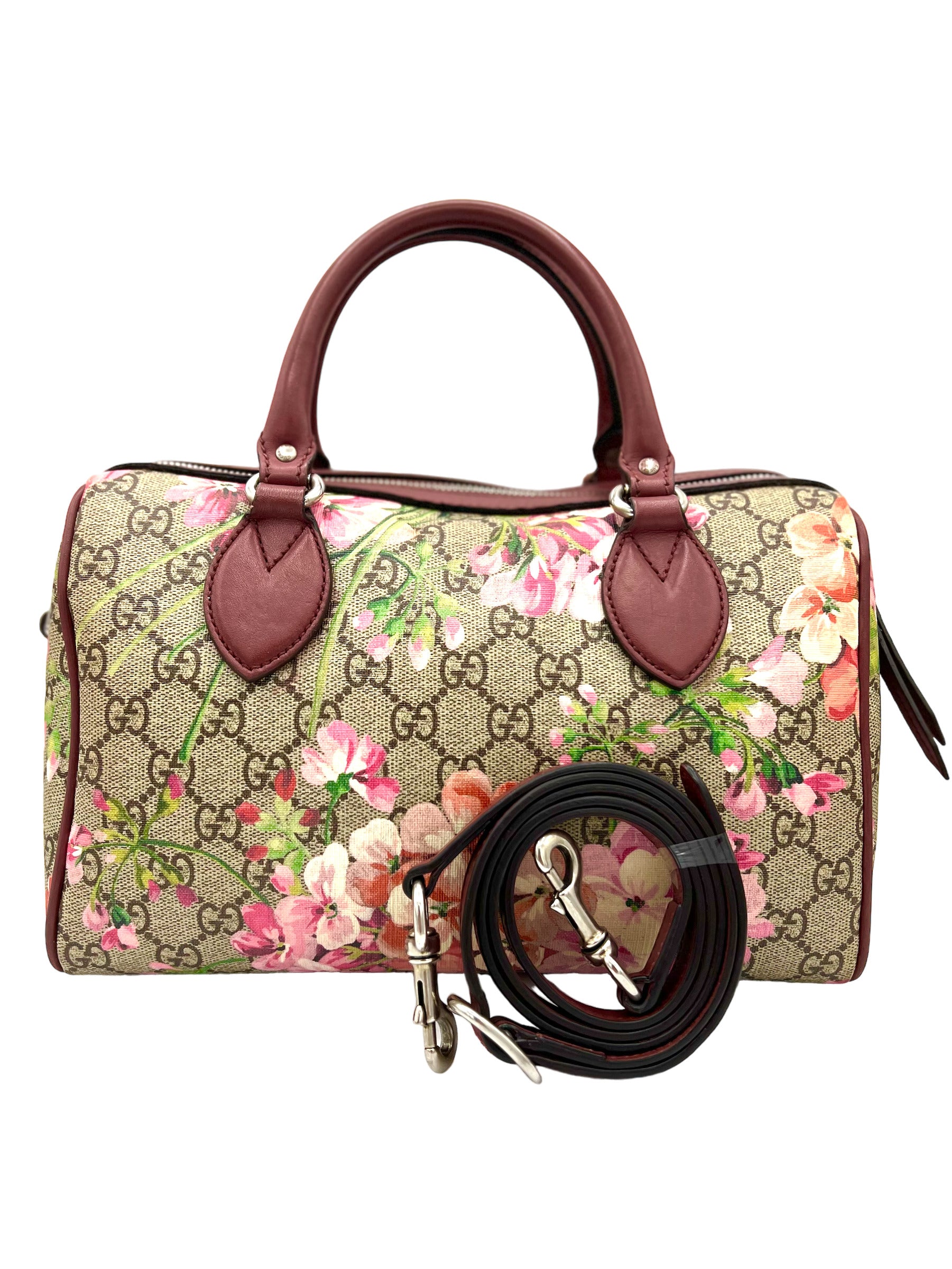 GUCCI MULITCOLOR GG SUPREME BLOOMS BOSTON BAG