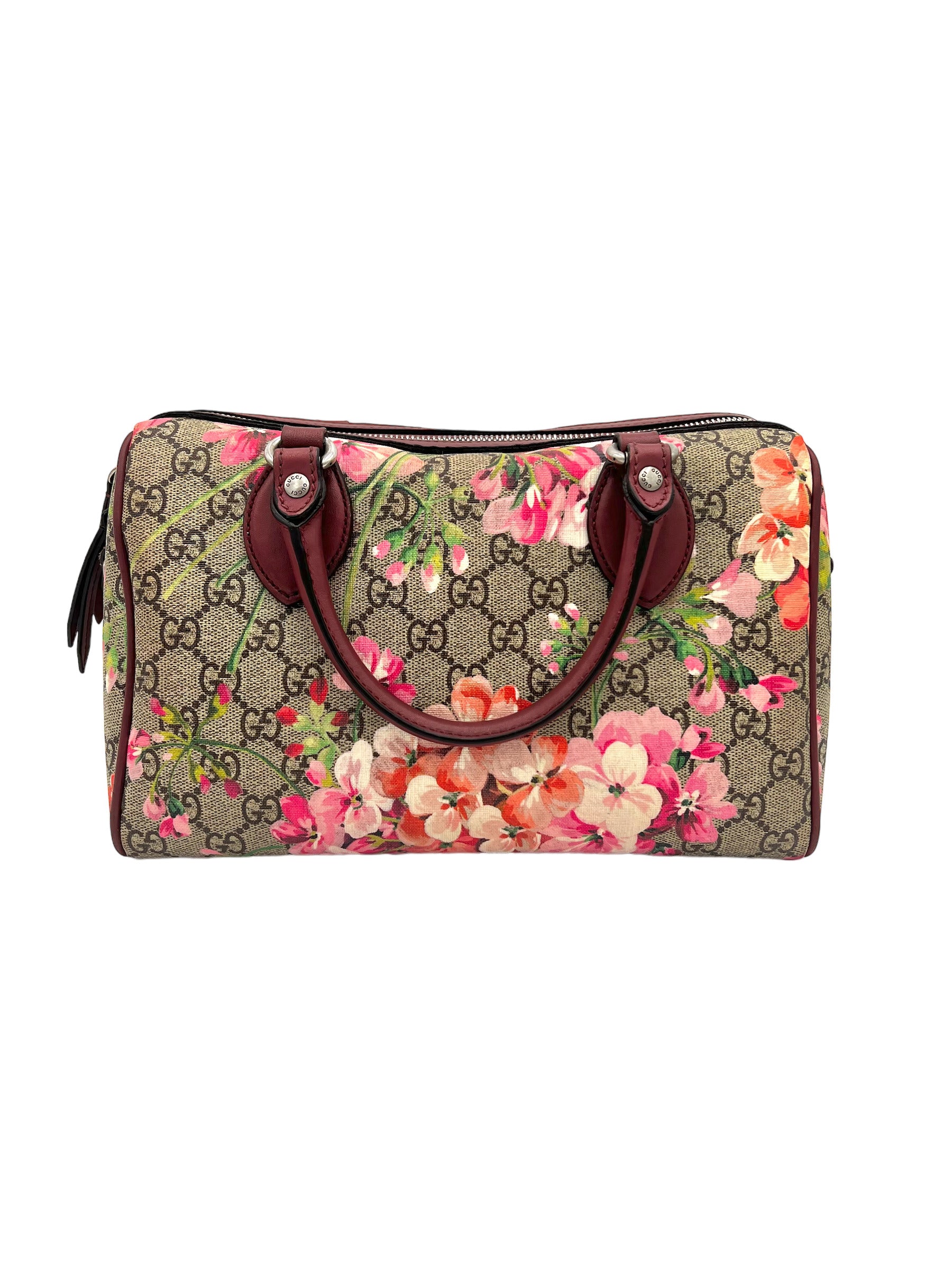 GUCCI MULITCOLOR GG SUPREME BLOOMS BOSTON BAG