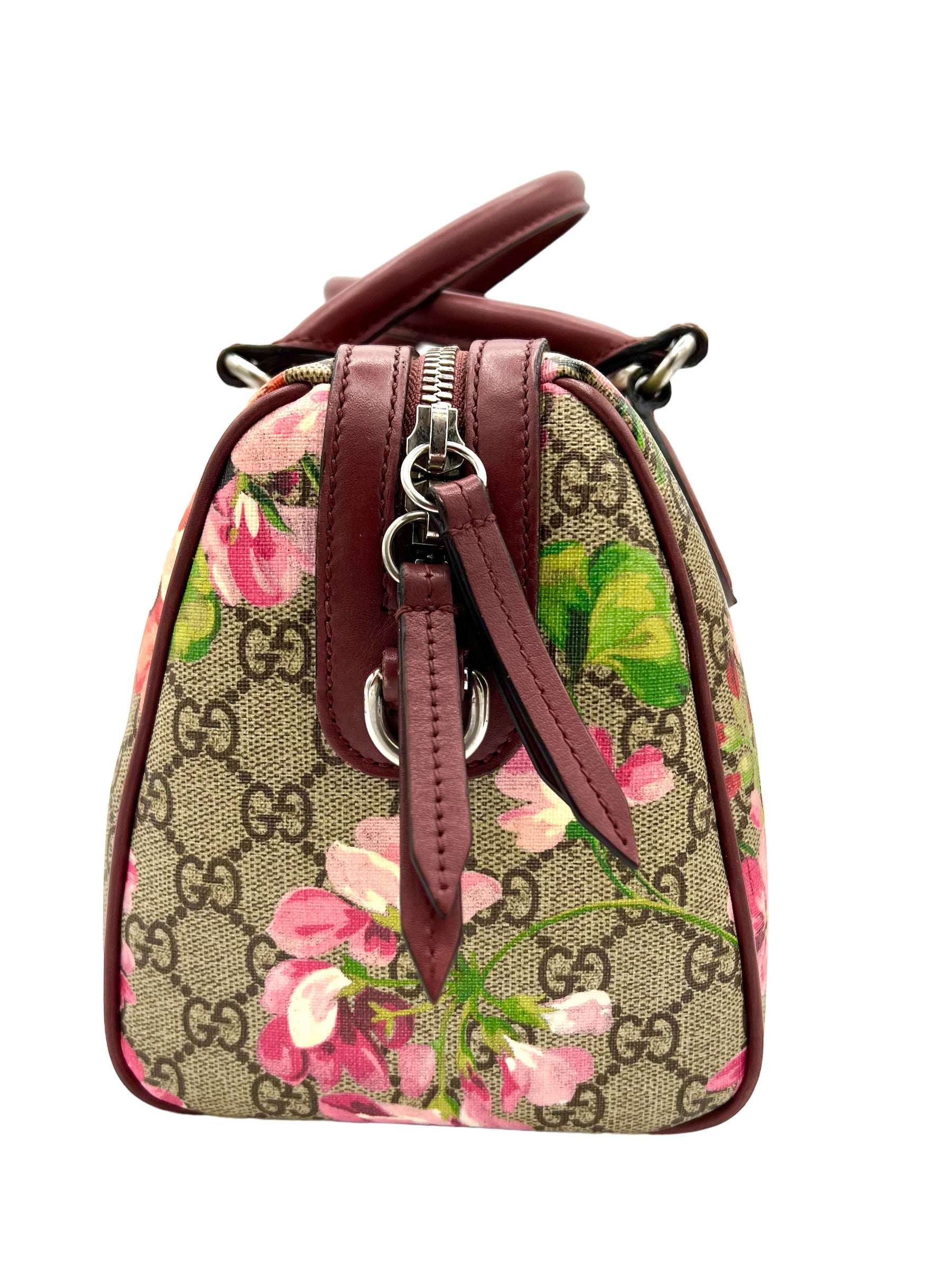 GUCCI MULITCOLOR GG SUPREME BLOOMS BOSTON BAG