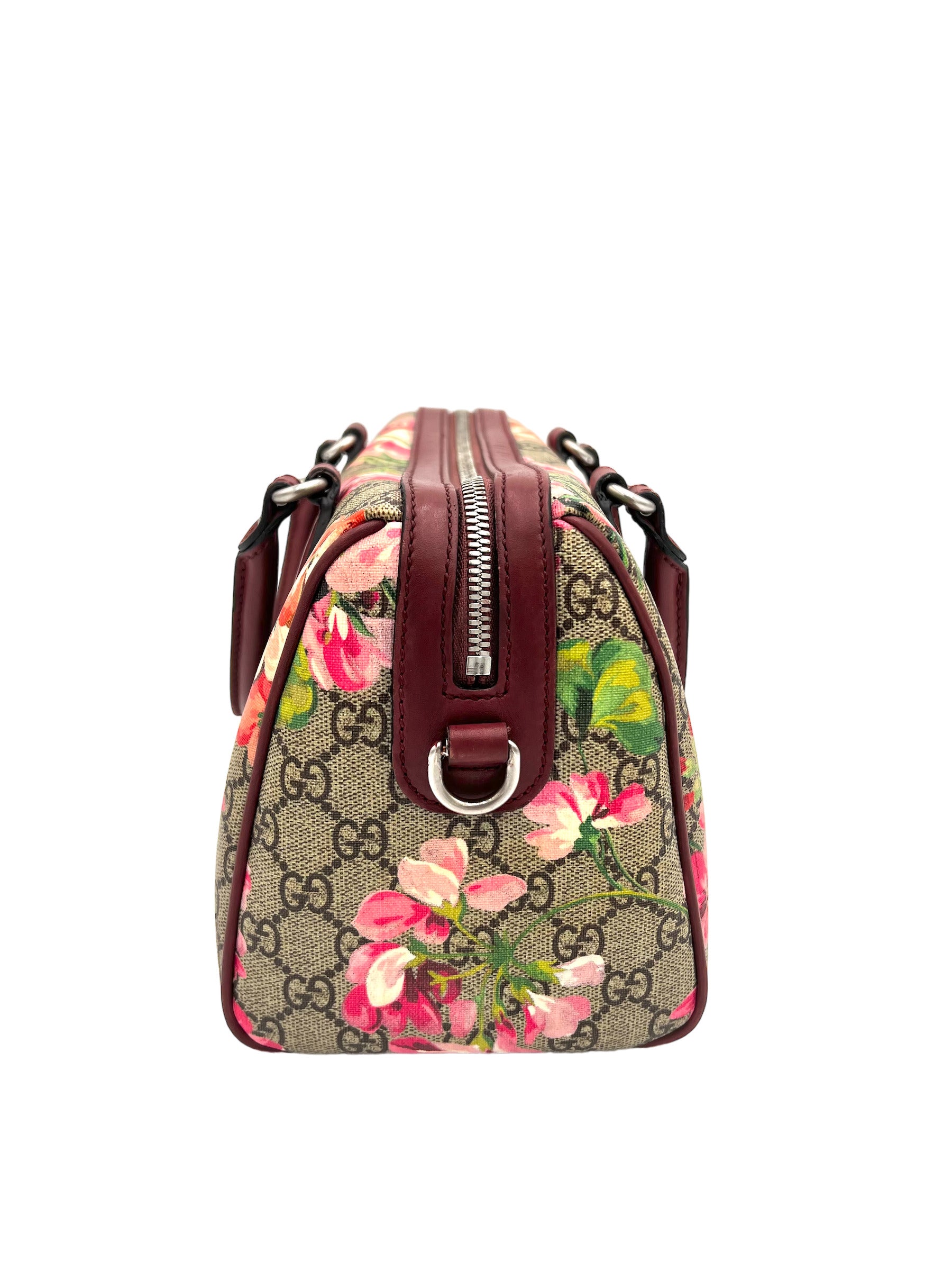 GUCCI MULITCOLOR GG SUPREME BLOOMS BOSTON BAG