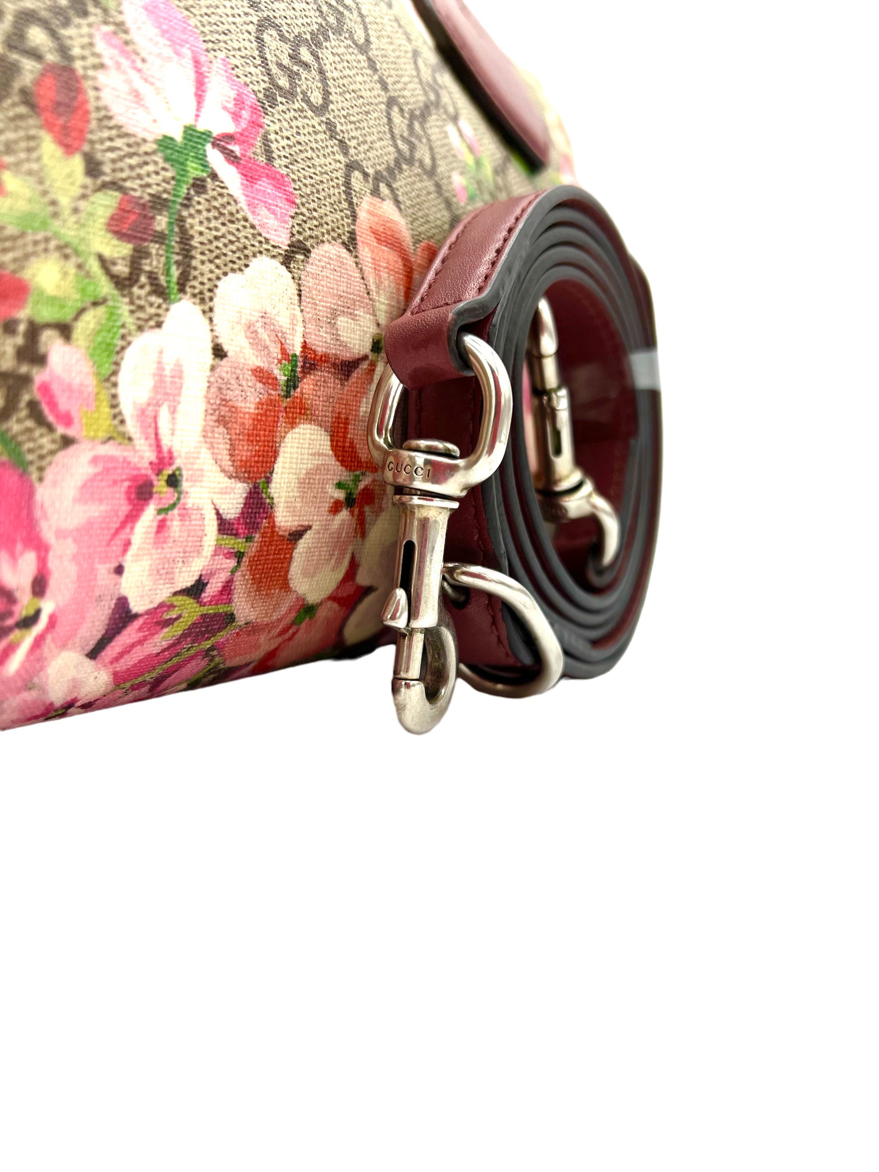 GUCCI MULITCOLOR GG SUPREME BLOOMS BOSTON BAG