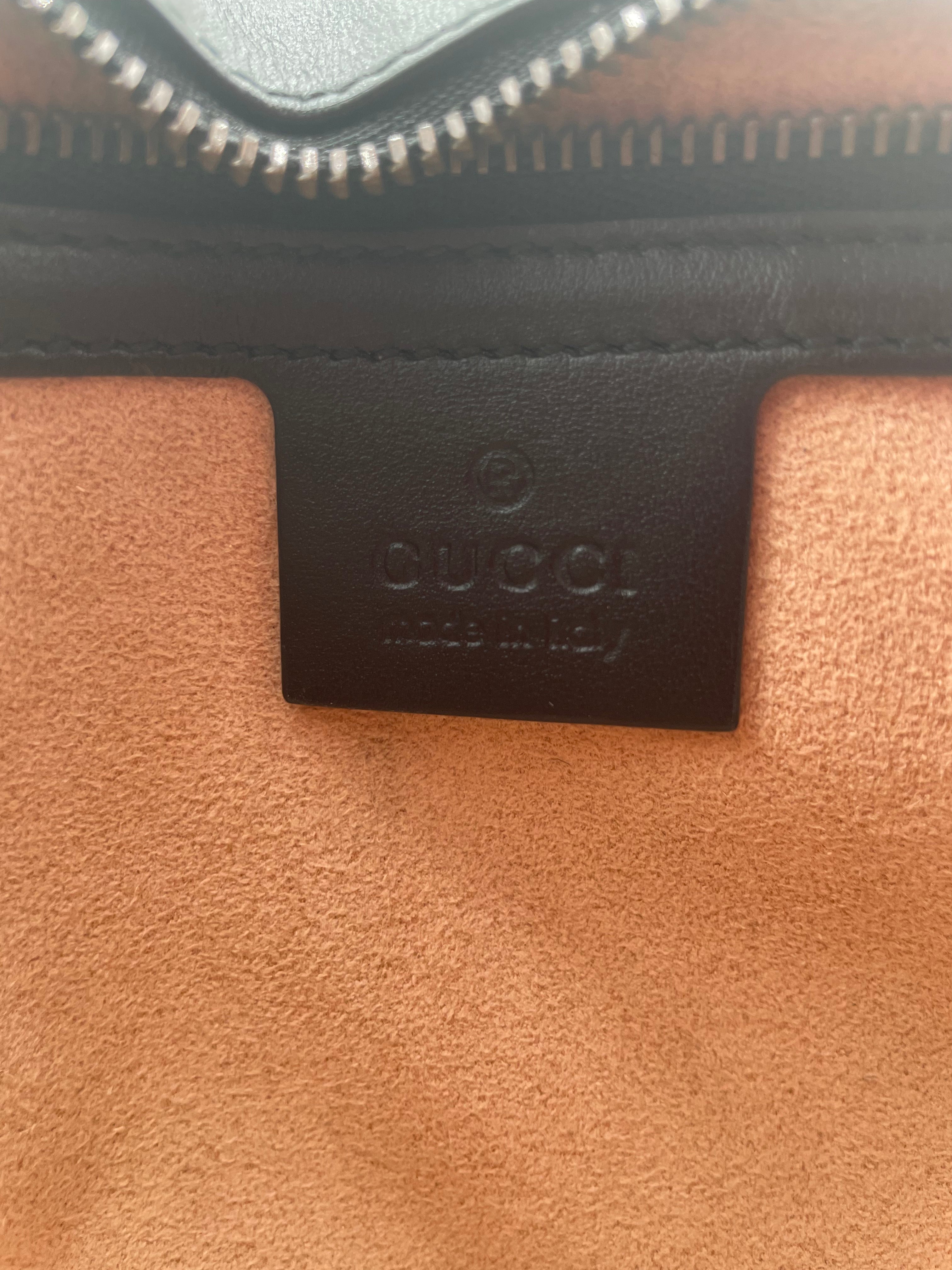 GUCCI GG MARMONT SMALL LEATHER BLACK