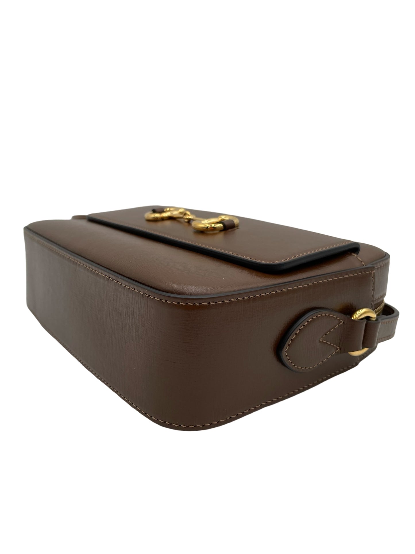 GUCCI HORSEBIT 1955 SMALL BROWN SHOULDER BAG