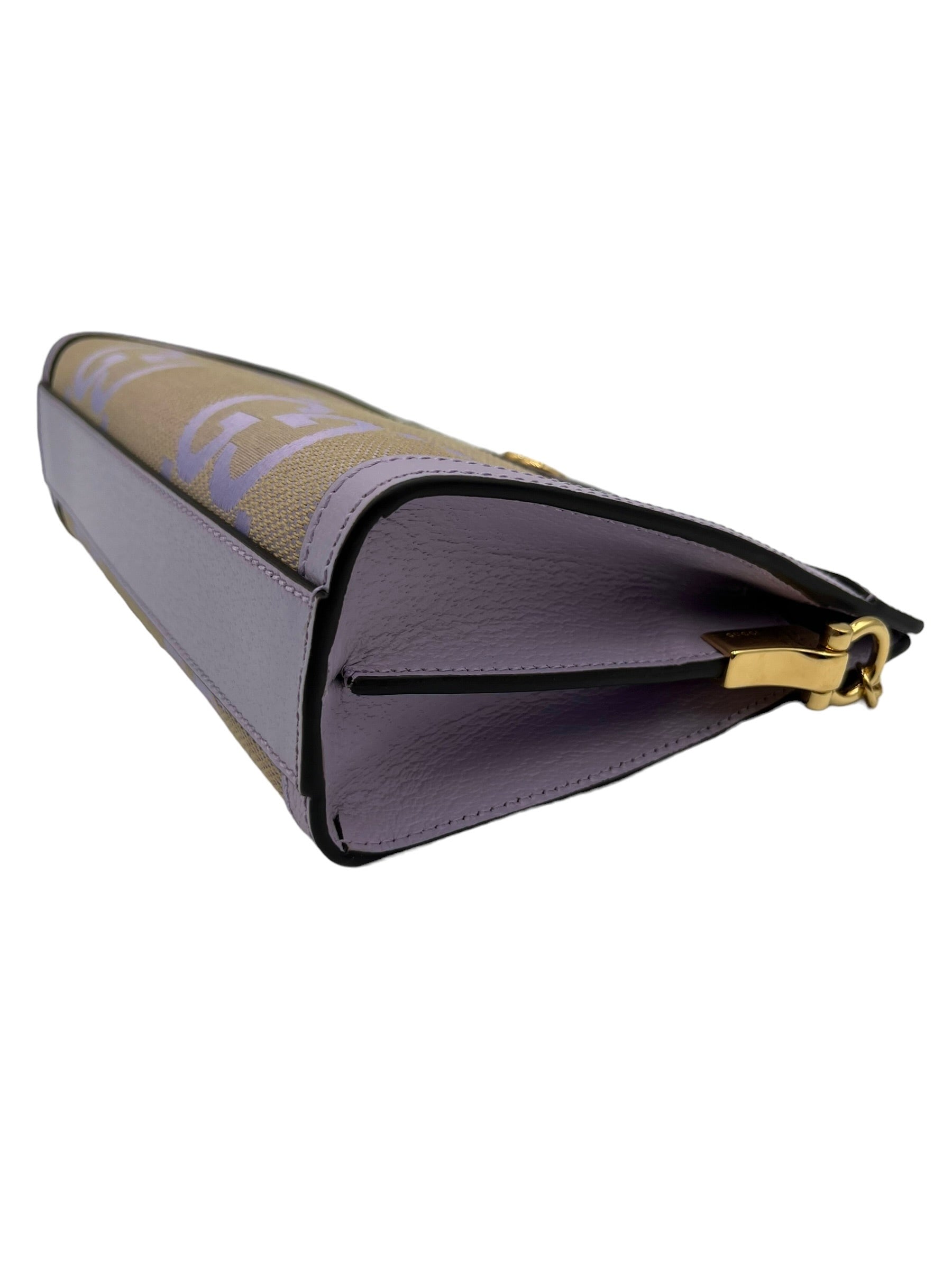 GUCCI JUMBO GG TEXTURED DOLLAR CALFSKIN SMALL OPHIDIA CHAIN SHOULDLER BAG BEIGE LAPIS