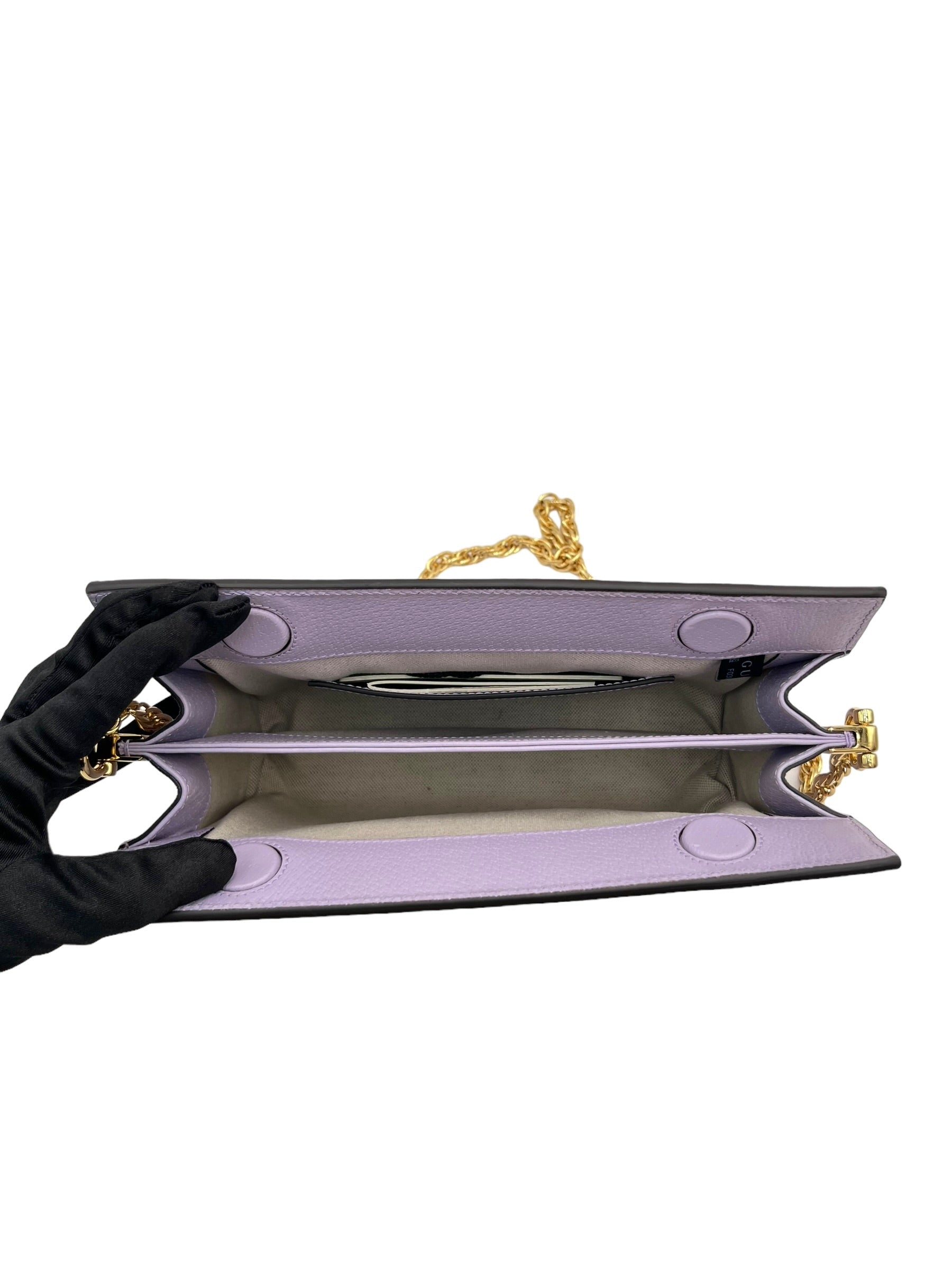 GUCCI JUMBO GG TEXTURED DOLLAR CALFSKIN SMALL OPHIDIA CHAIN SHOULDLER BAG BEIGE LAPIS