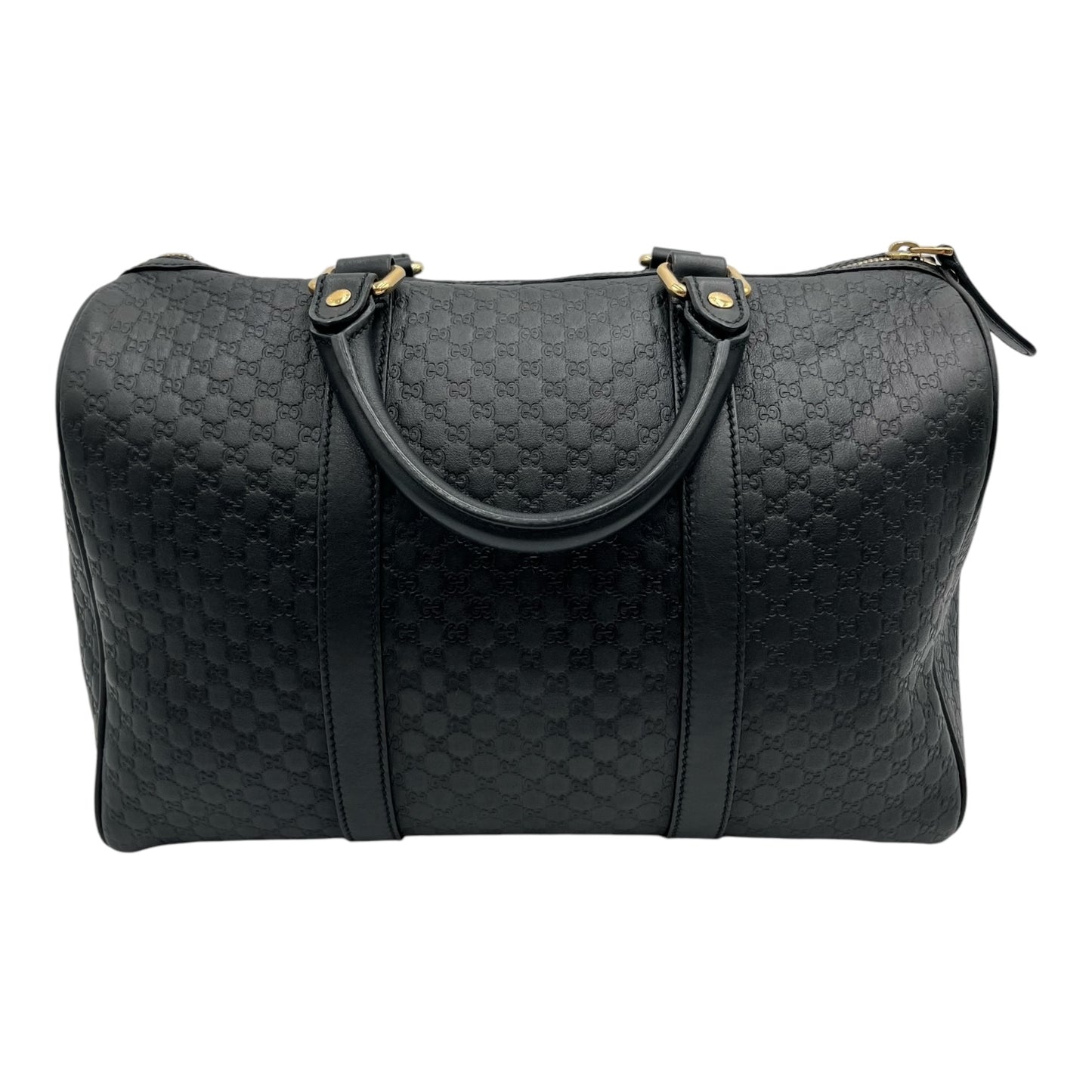 GUCCI MICROGUCCISSMA BOSTON BLACK SHOULDER BAG