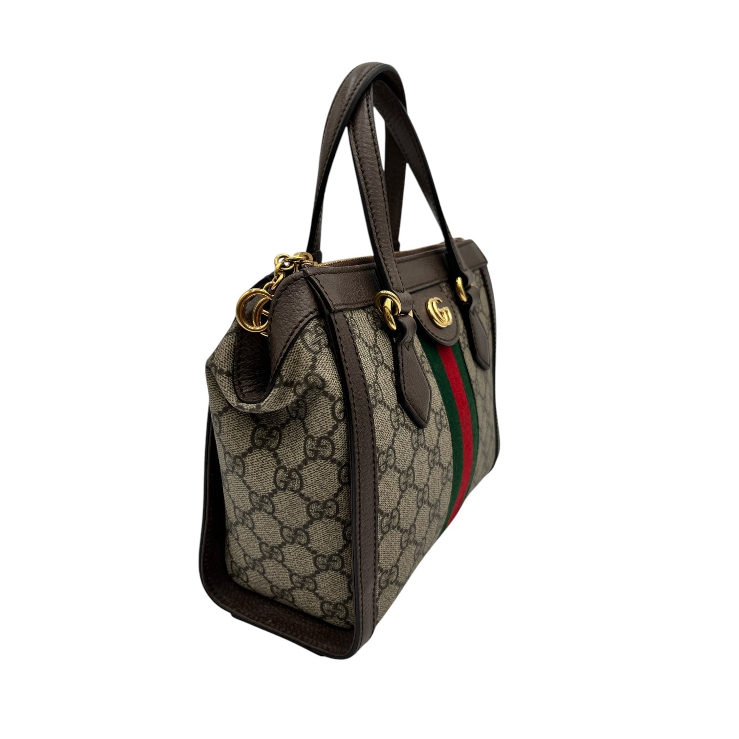 GUCCI GG SUPREME CANVAS OPHIDIA TOTE SMALL