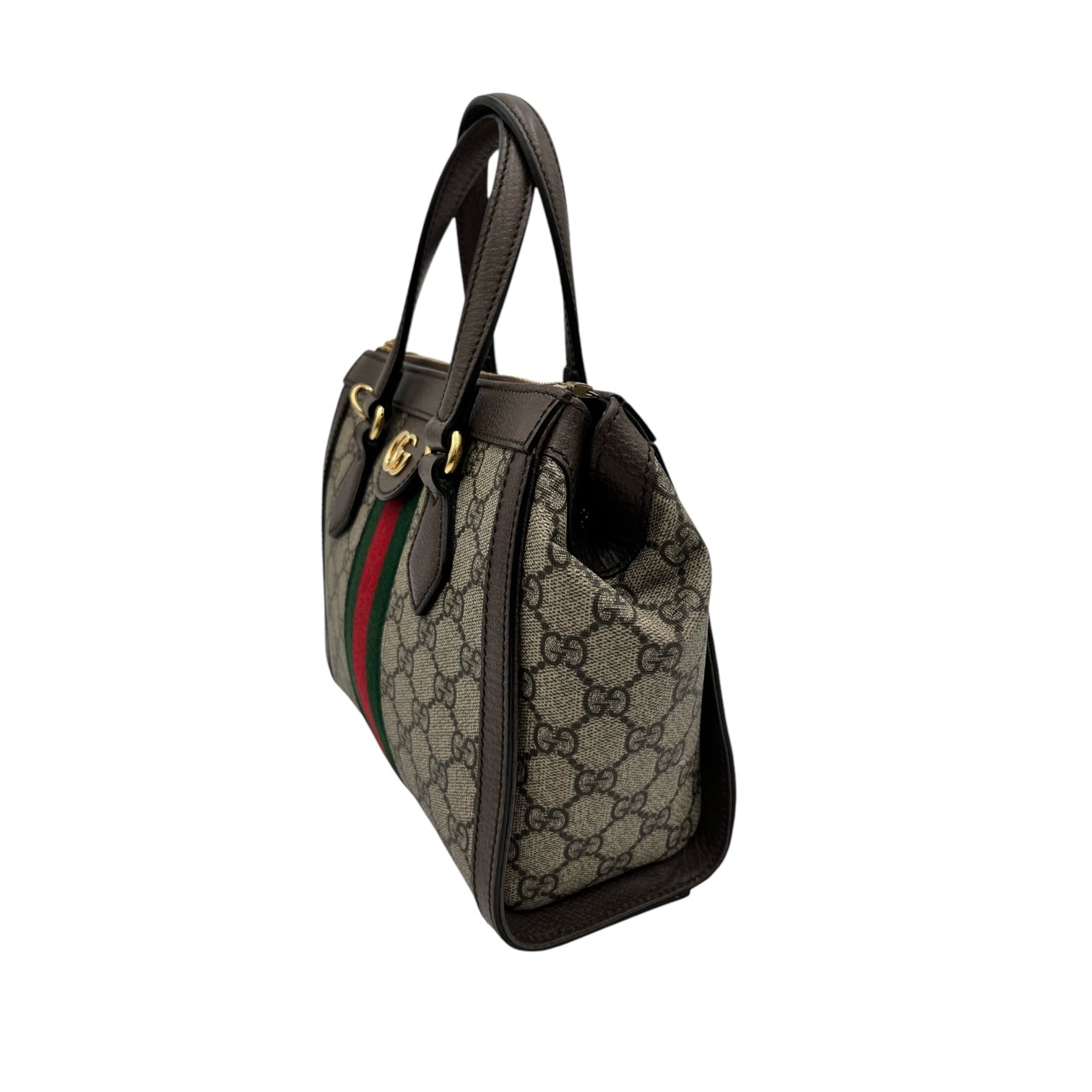 GUCCI GG SUPREME CANVAS OPHIDIA TOTE SMALL