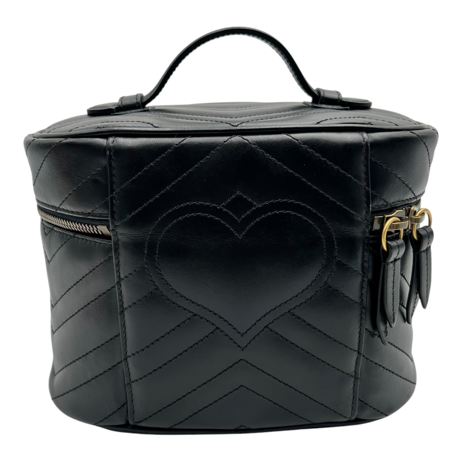 GUCCI BLACK MARMONT CALFSKIN MAKEUP BAG