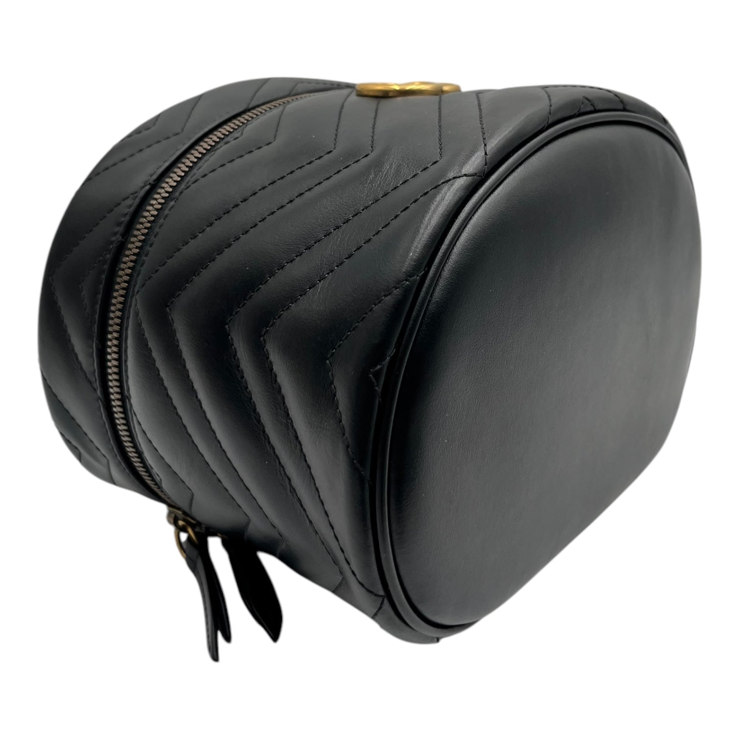 GUCCI BLACK MARMONT CALFSKIN MAKEUP BAG