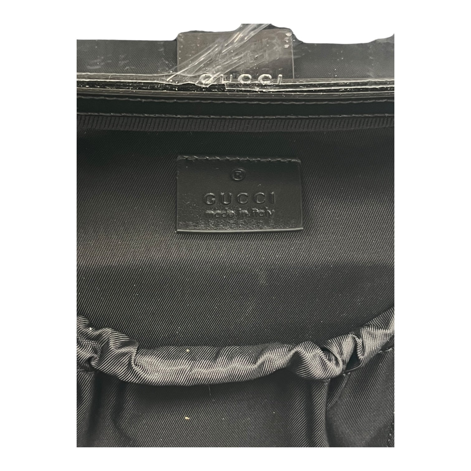 GUCCI BLACK MARMONT CALFSKIN MAKEUP BAG