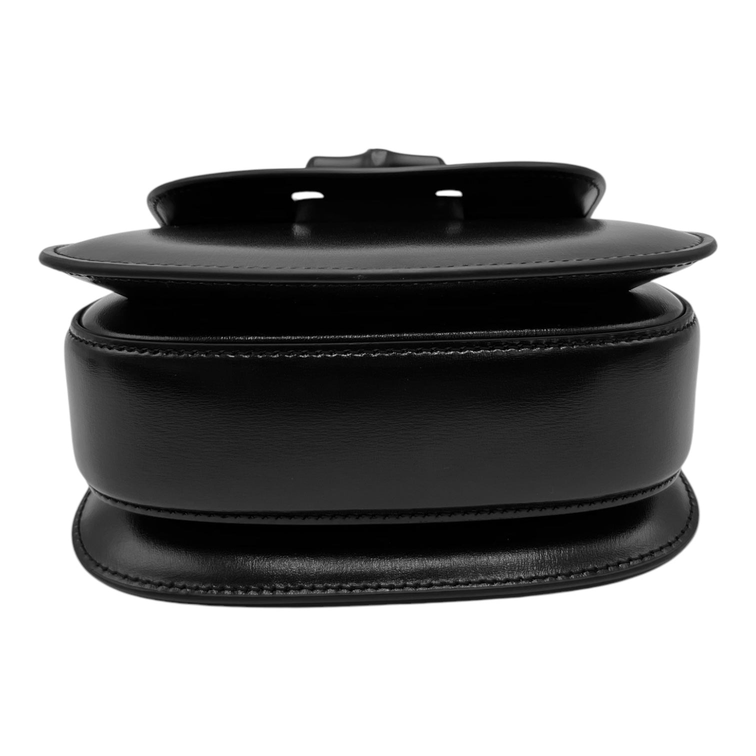 GUCCI BAMBOO 1947 BLACK LEATHER SATCHEL