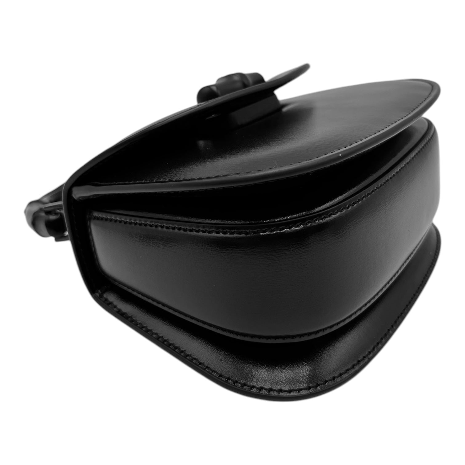 GUCCI BAMBOO 1947 BLACK LEATHER SATCHEL