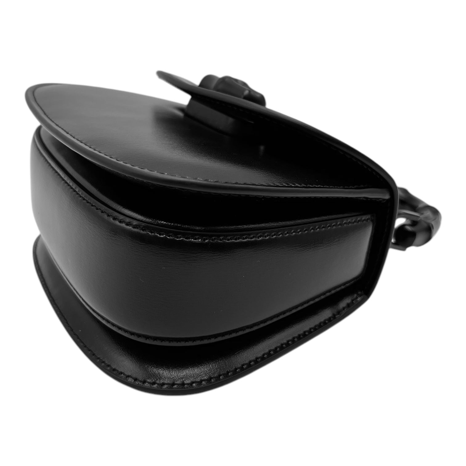 GUCCI BAMBOO 1947 BLACK LEATHER SATCHEL
