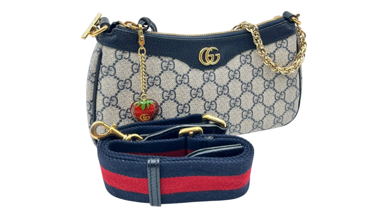 GUCCI OPHIDIA GG CANVAS SHOULDER BAG