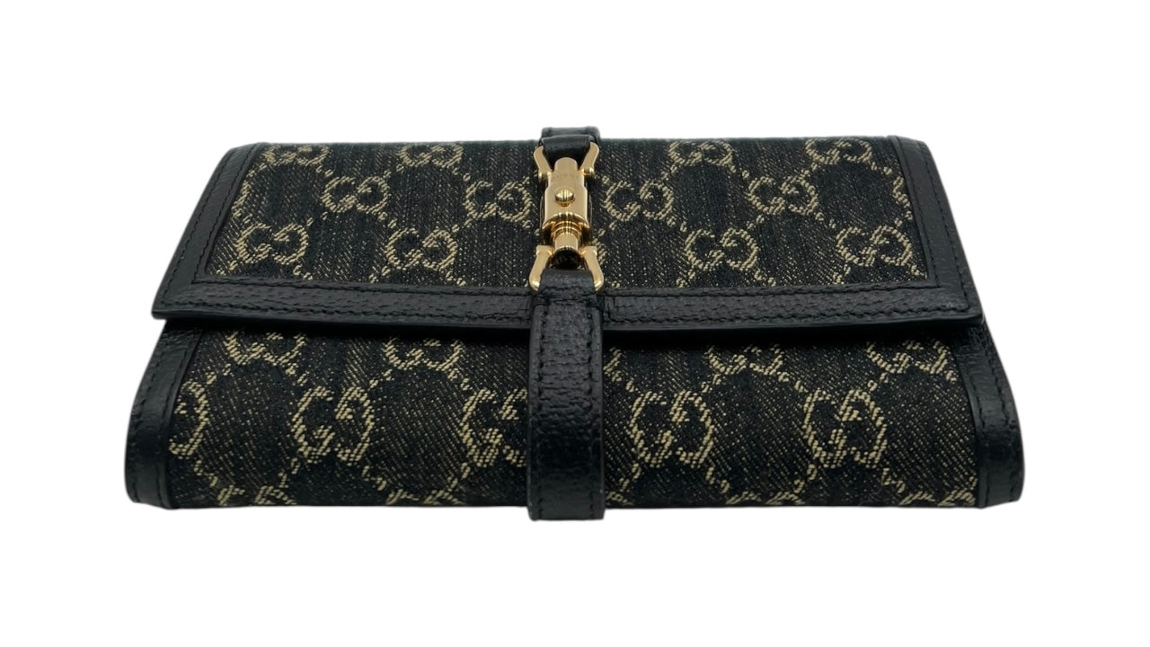 GUCCI JACKIE 1961 DENIM WOC CROSSBODY BAG