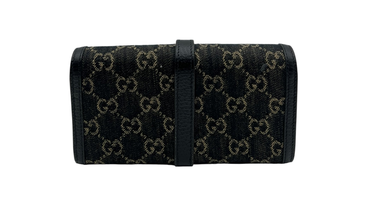 GUCCI JACKIE 1961 DENIM WOC CROSSBODY BAG