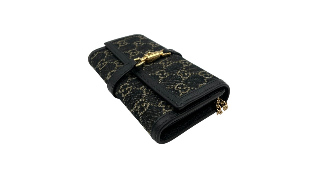 GUCCI JACKIE 1961 DENIM WOC CROSSBODY BAG