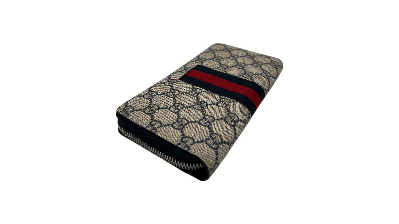 GUCCI GG CANVAS ZIPPY LONG WALLET