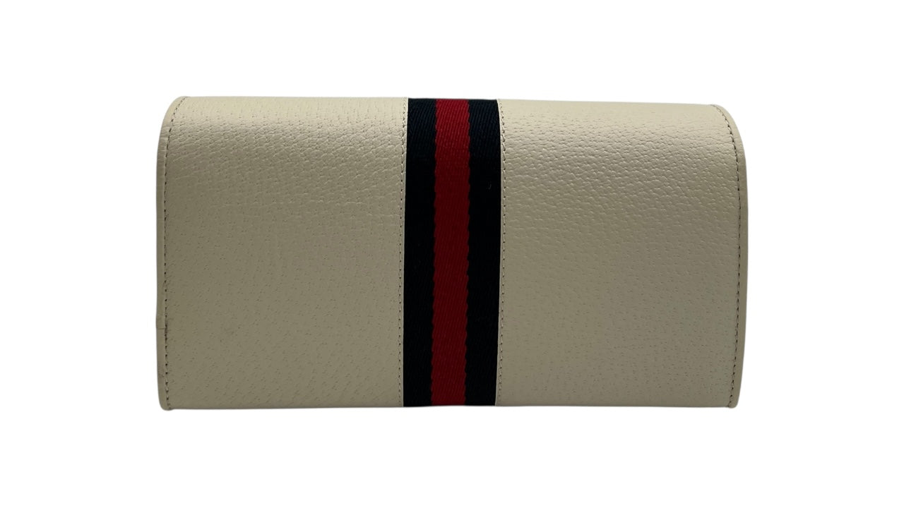 GUCCI OPHIDA WHITE LEATHER WOC CROSSBODY BAG