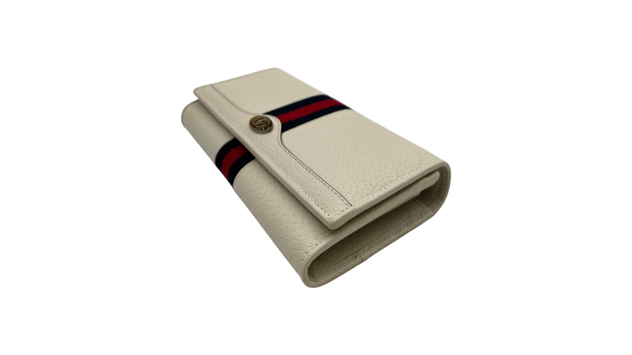 GUCCI OPHIDA WHITE LEATHER WOC CROSSBODY BAG