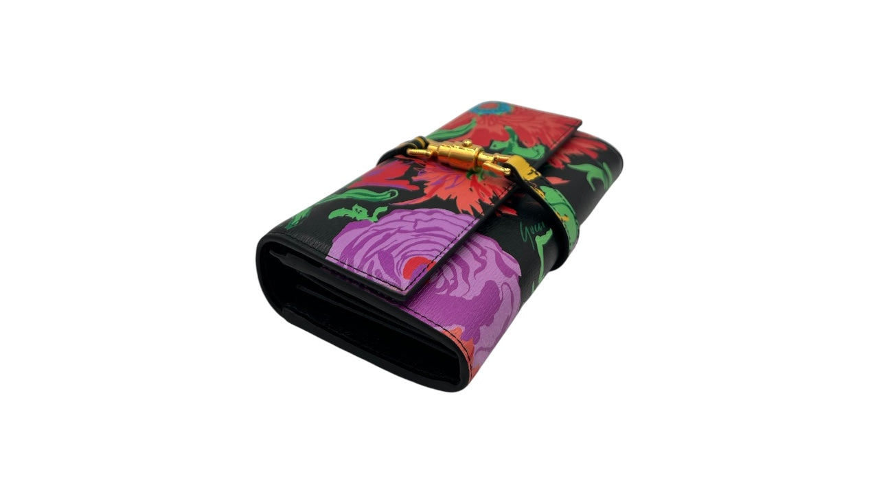 GUCCI JACKIE 1961 KEN SCOTT FLORAL WALLET ON CHAIN