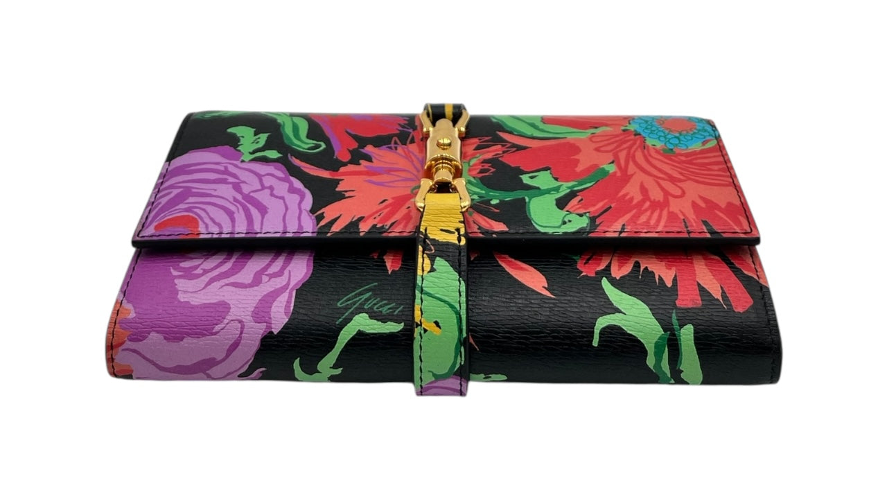 GUCCI JACKIE 1961 KEN SCOTT FLORAL WALLET ON CHAIN