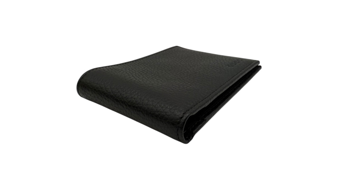 GUCCI BLACK GRAIN LEATHER BIFOLD WALLET